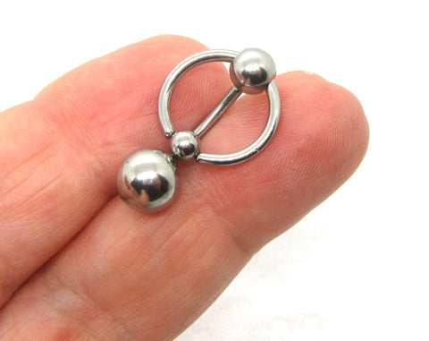 14G 12G 10G Male Genital Door Knocker Prince Albert PA Jewelry Genital Jewelry Surgical Steel Genital Jewelry - I Love My Piercings!