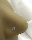 22G Heart Nose Screw Stud Ring Sterling Silver 22 Gauge - I Love My Piercings!