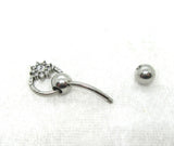 14G Flower Reverse Top Down Belly Ring Hoop Belly Piercing Reverse Belly Bar Barbell (Copy) - I Love My Piercings!
