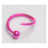 7mm Neon White Blue Red Pink Aqua Green Purple Black Nose Hoop Ring Nostril Hoop Ring Seamless Hoop 22G 7mm Diameter 22 Gauge - I Love My Piercings!