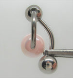 Clitorial Clit Hood Bar VCH Stainless Steel Glossy Classy Pink Ball Assorted Lengths Dangle Hoop VCH Ring Bar Jewellry 14G 14 gauge - I Love My Piercings!