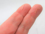 Dainty Super Tiny 1mm Diamond Gem Crystal Claw Set Straight Nose Stud L Bend Shape Bent Post Pin Jewelry 22 gauge 22G Nose Jewelry Pin Nostril - I Love My Piercings!