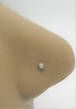 18G Pure Titanium Implant Grade Nose Ring Nose Stud 18g Nose Jewelry 18 Gauge Nose Screw Curl Corkscrew 2mm Crystal Gem - I Love My Piercings!