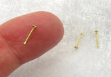 3 Piece Gold 22G Nose Bones Studs Post Nose Ring Pins 22 gauge 22G Nose Jewelry 1.5mm CZ Diamond Nose Studs Ball End Nose Stud - I Love My Piercings!
