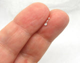 22G Nose Stud L Shape Bent Post Nose Ring Pin 22 gauge 22G Nose Jewelry Silver Nose Stud - I Love My Piercings!