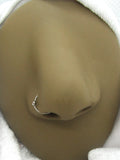 20G Nose Ring Nose Hoop Diamond Solitaire Black Gold Silver Nose Ring 8mm Diameter - I Love My Piercings!