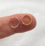 20G Gold Silver Nose Ring Hoop Nose Jewelry 20 Gauge 20 Gage Snap In Nose Hoop Hinged Nose Hoop Ring