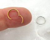 20G Gold Silver Nose Ring Hoop Nose Jewelry 20 Gauge 20 Gage Snap In Nose Hoop Hinged Nose Hoop Ring