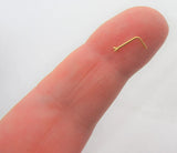 Dainty Super Tiny 1mm Diamond Gem Crystal Claw Set Straight Nose Stud L Bend Shape Bent Post Pin Jewelry 22 gauge 22G Nose Jewelry Pin Nostril - I Love My Piercings!