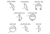 20G Skulls Nose Ring Stud Nose Hoop Nose Jewelry Nose Piercing L shape nose hoop Skull Jewelry 20 gauge Nostril jewelry - I Love My Piercings!