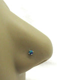 22G Opal White Pink Blue Green Nose Stud L Shape Nose Ring Jewelry Pin Earring 22 Gauge - I Love My Piercings!