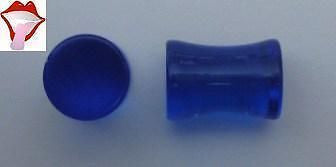 New Pair ACRYLIC Double Flare Plugs 0 gauge BLUE - I Love My Piercings!