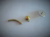 Crystal Pure Titanium Gem Gold VCH Vertical Clit Hood 14 gauge - I Love My Piercings!