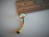 Crystal Pure Titanium Gem Gold VCH Vertical Clit Hood 14 gauge - I Love My Piercings!