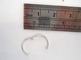 Sterling Silver Seamless Nose Hoop Ring Stud 18 gauge 18g 10mm diameter - I Love My Piercings!