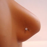 5 Black Crystal Nose Straight Pins Studs Posts Rings 20 gauge 20g - I Love My Piercings!