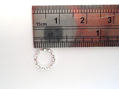 Twisted Silver Titanium Small Seamless Tragus Hoop Ring 16 gauge 16g - I Love My Piercings!