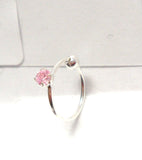 Sterling Silver Pink Crystal Solitaire Ear Cartilage Hoop Ring 20 gauge 20g 7mm - I Love My Piercings!