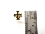 18k Gold Plated Cross Tragus Cartilage Helix Conch Jewelry Stud 16 gauge 16g - I Love My Piercings!