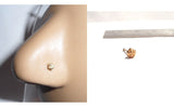 10K Yellow Gold Rose Flower Nose Jewelry Bone Ball End Post Pin 20 gauge 20g - I Love My Piercings!