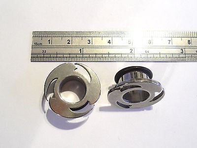 STEEL TRIBAL BLADE Single Flare Tunnels 9/16 Inch " - I Love My Piercings!