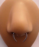 Surgical Steel Hoop Pincher Round Tapered Septum Nose Ring 14 gauge 14g - I Love My Piercings!