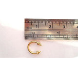 Gold Half Hoop Horseshoe Bottom Side Lip Ring 16 gauge 16g Spikes - I Love My Piercings!