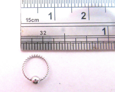 Surgical Steel Twisted Cartilage Daith Piercing Seamless Hoop 20 gauge 20g 6 mm - I Love My Piercings!
