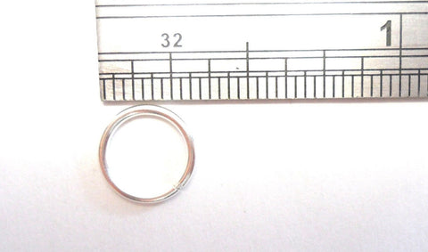 Sterling Silver Cartilage Seamless Hoop Ring Bar 18 gauge 18g 7 mm diameter - I Love My Piercings!