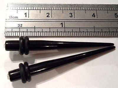 LONG Clear CRYSTAL Tapers Lobe Stretchers 6 gauge 6g - I Love My Piercings!