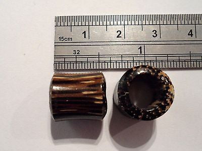 Pair PALM WOOD Double Flare Lobe Tunnels 1/2 inch " - I Love My Piercings!