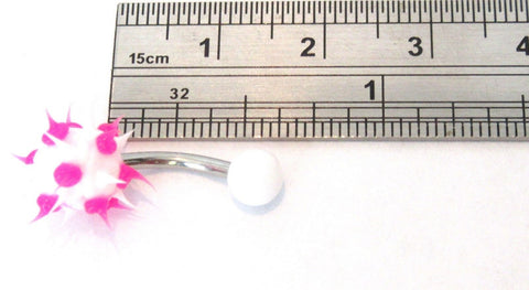Surgical Steel Soft Silicone Curved Bar VCH Jewelry  Clit Clitoral Hood Ring White 14g - I Love My Piercings!