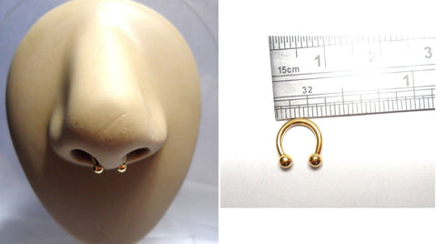 Gold Titanium 6mm Smaller Little Tiny Horseshoe Ring Septum Jewelry 16 gauge 16g - I Love My Piercings!