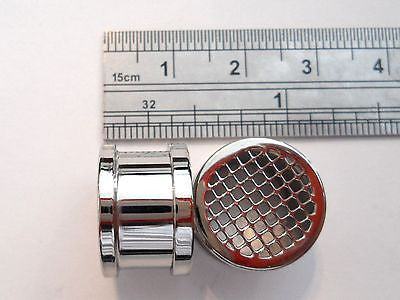 Pair Caged Surgical Stainless Steel Flesh Tunnels Screw Back Fit 9/16 inch - I Love My Piercings!