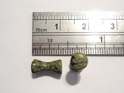 Green Moss Stone Natural Double Flare Stretched Ear Lobes Plugs 8 gauge 8g - I Love My Piercings!