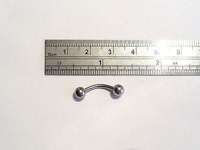 CURVED Barbell 14 gauge 1/2 inch 12mm SURGICAL STEEL - I Love My Piercings!