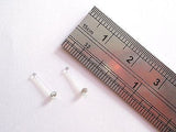 2 Clear Crystal Post Sensitive Metal Allergie Nose Bones Ball End 20 gauge 20g - I Love My Piercings!