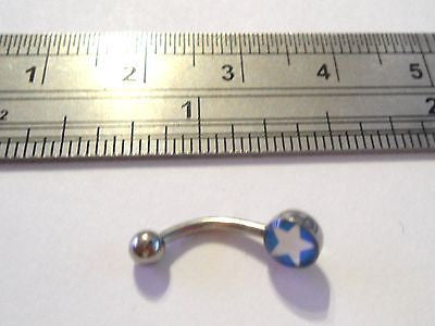 New STAR LOGO Eyebrow Ring 5/16 Shaft 16 gauge - I Love My Piercings!