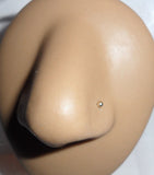 10K Yellow Gold 2mm Ball L Shape Nose Pin Stud Jewelry 22 gauge 22g - I Love My Piercings!