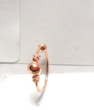 18k Rose Gold Plated Bali Ball Twist Coil Ear Cartilage Hoop Ring 20 gauge 20g - I Love My Piercings!