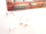 4 Piece CZ 3 Gem Crystal Nose Studs L Shape Posts Pins Jewelry 22 gauge 22g - I Love My Piercings!