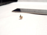 10K Yellow Gold Bezel Set CZ Nose Jewelry Bone Ball End Post Pin 20 gauge 20g - I Love My Piercings!