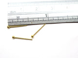 18k Gold Plated Nose Studs Straight Ubend Post Pin Tiny 2 mm Ball 22 gauge 22g - I Love My Piercings!
