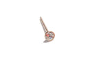 10K Yellow Gold Round Cut 2mm Clear CZ Crystal Pin Straight Post Ubend 22 gauge - I Love My Piercings!