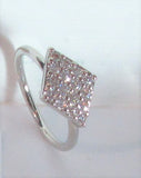 Diamond Shape Seamless Nose Jewelry Hoop Ring Loaded Clear Crystal Gem 20 gauge - I Love My Piercings!