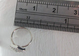 Diamond Shape Seamless Nose Jewelry Hoop Ring Loaded Clear Crystal Gem 20 gauge - I Love My Piercings!
