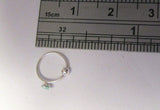 Sterling Silver Claw Set Real Turquoise Stone Hoop Ring Stud 20 gauge 20g - I Love My Piercings!