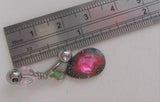 One of a Kind Pink Crystals with Pink and Green Beads VCH Ring Bar Clit Hood Clitoral 14 gauge 14g - I Love My Piercings!