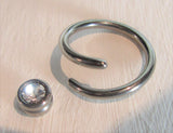 Surgical Steel Clear Gem Double Hoop Wrap Seamless Ring 14 gauge 14g 10 mm - I Love My Piercings!