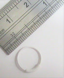 White Titanium Bar Smaller Thinner Hoop Belly Navel Ring 20 gauge 20g - I Love My Piercings!